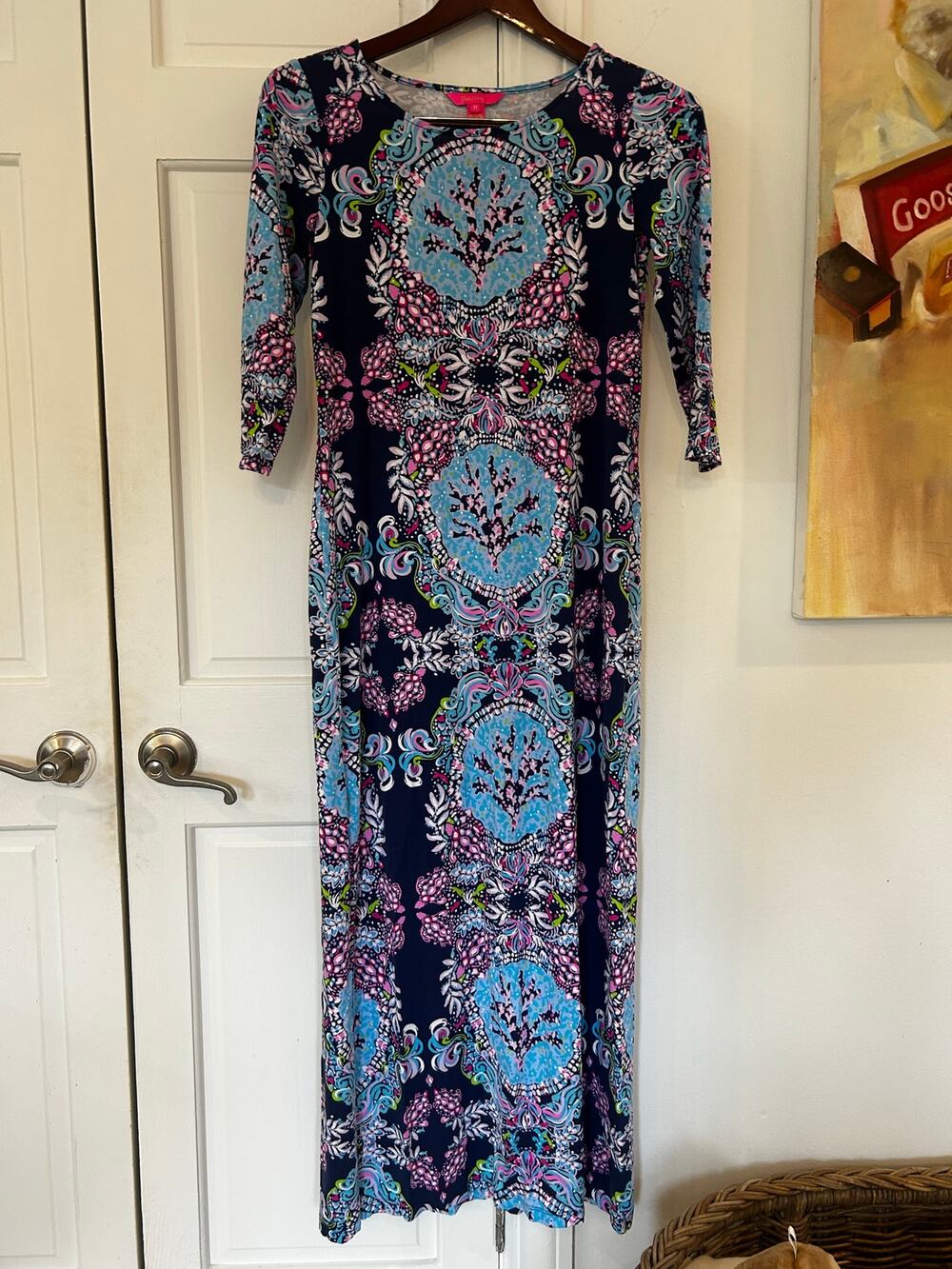EUC Lilly Pulitzer Morgan Maxi Dress in Mermaid Beach Medium